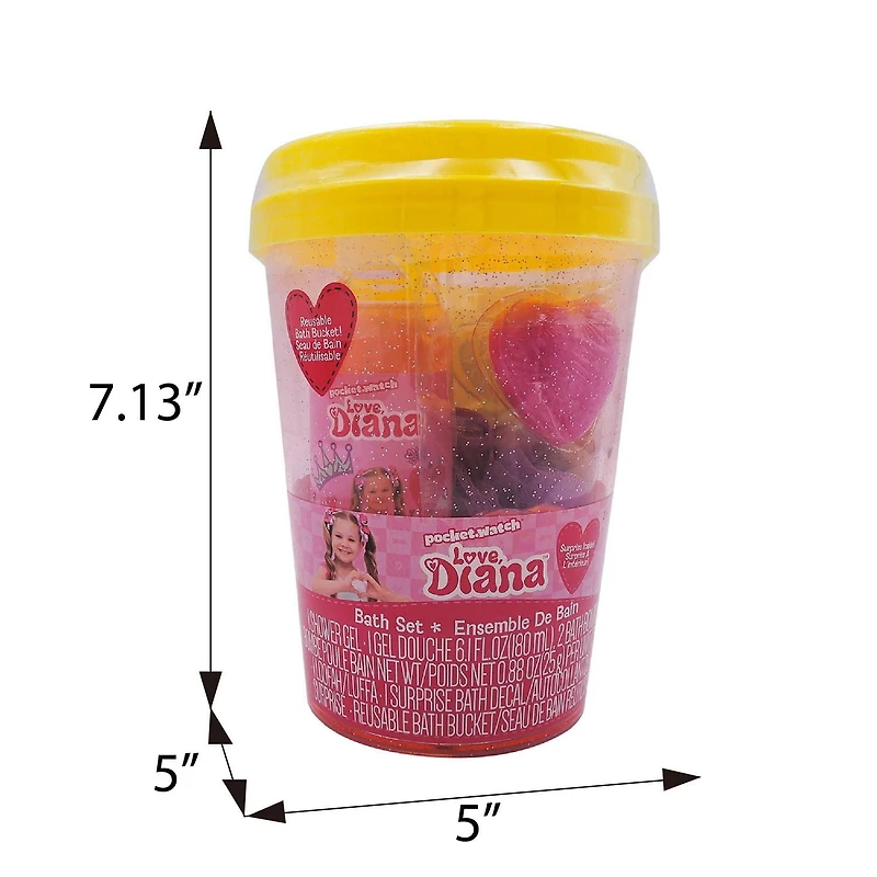 Love Diana, Bath Set in Reusable Bath Bucket