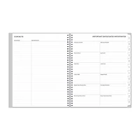 Agenda hebdomadaire/mensuel 2024, 8,5 po x 11 po, Blue Sky, Gris