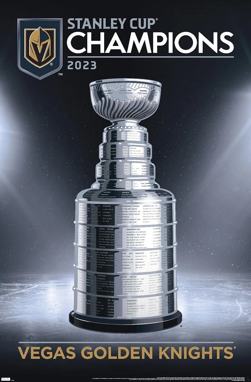 NHL Vegas Golden Knights - 2023 Stanley Cup Team Logo Wall Poster, 22.375" x 34"