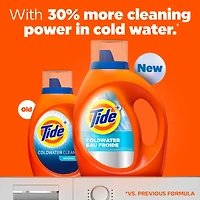 Tide Ultra Coldwater Liquid Laundry Detergent, Original Scent, 887 mL, 21 Loads, Laundry Detergent Liquid Formulated for Cold Water, TIDE LQ HE CW OS