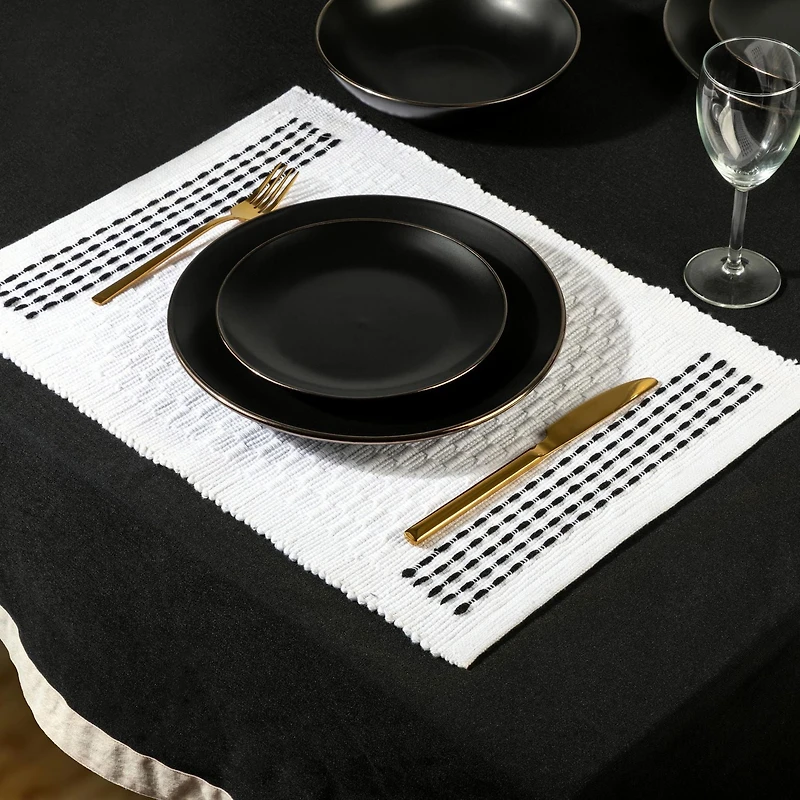 Set de table Thym et table, blanc textiles de cuisine