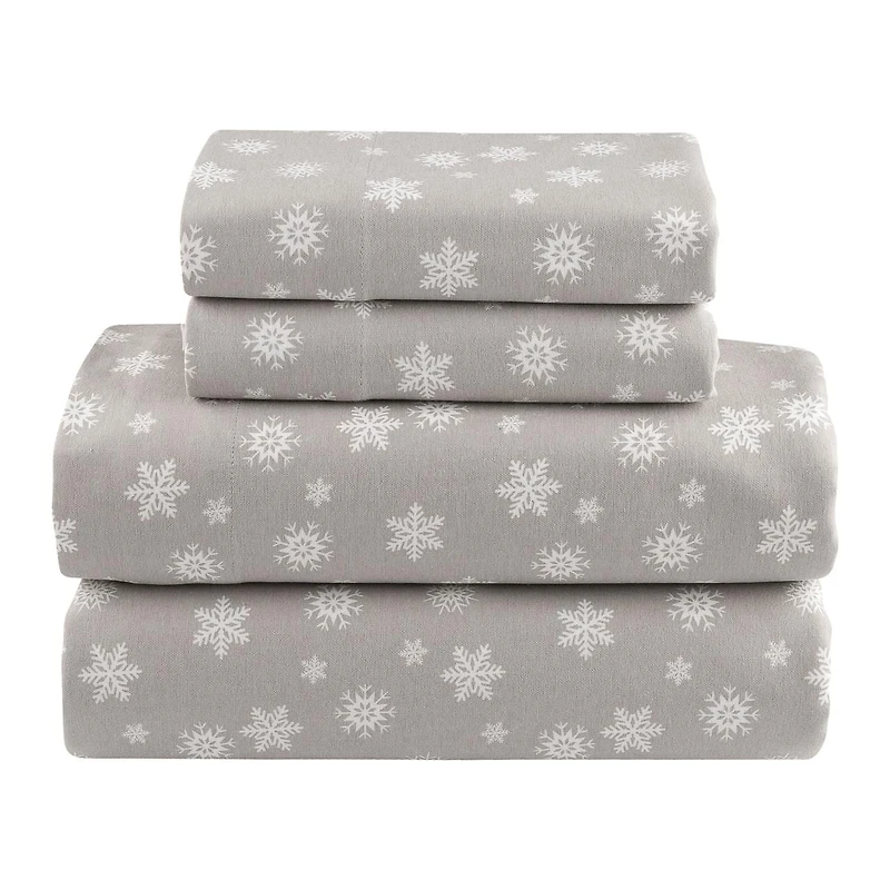 Holiday Flannel Sheet Set, Botanical