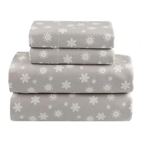 Holiday Flannel Sheet Set, Botanical