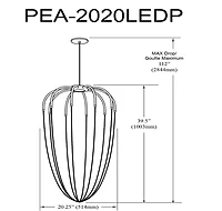 Perla Pendant - 20W - Matte Black