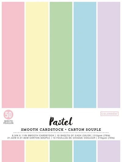 Carton souple Pastel de Colorbok 50 Feuilles