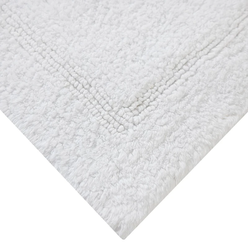 Tapis de bain réversible en coton Better Homes & Gardens, blanc arctique, 43 x 61 cm