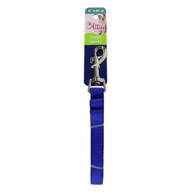 Pet Attire by Coastal 5/8" x 6' Medium Blue Dog Leash
