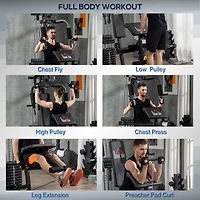 Soozier Équipement de gym à domicile entraînement multifonctionnel