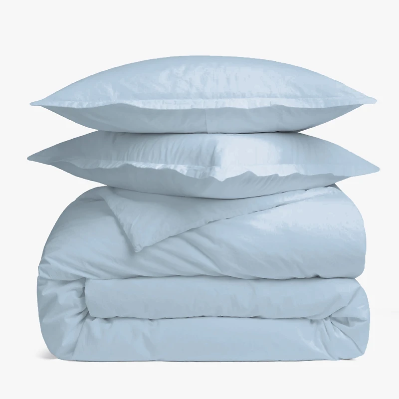 Beddora 100% Cotton Duvet Cover Set – All-Season Breathable – Secure Corner Ties & Button Closure – Queen & King Sets