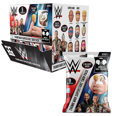 WWE Thumb Wars Superstars | Thumb Wars | Competitive Thumb Wrestling | Imaginative Play |Ages 3 to Adult, 12 Superstars to collect!