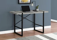 Monarch Specialties Computer Desk, Home Office, Laptop, 48"l, Work, Metal, Laminate, Grey, Black, Contemporary, Modern