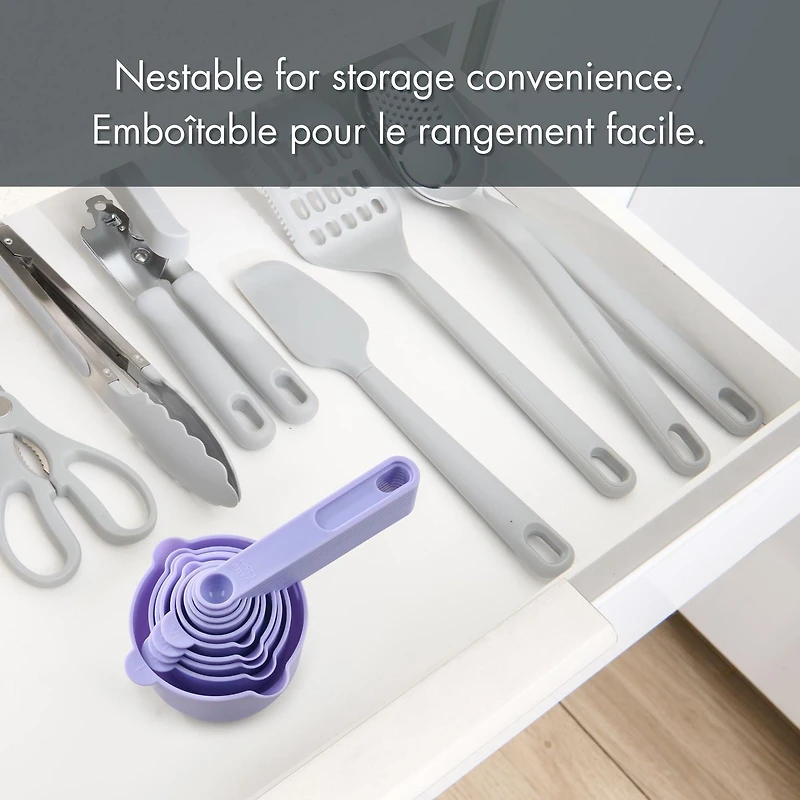 Way to Celebrate 10-Piece Measuring Cup and Spoon Set, Purple