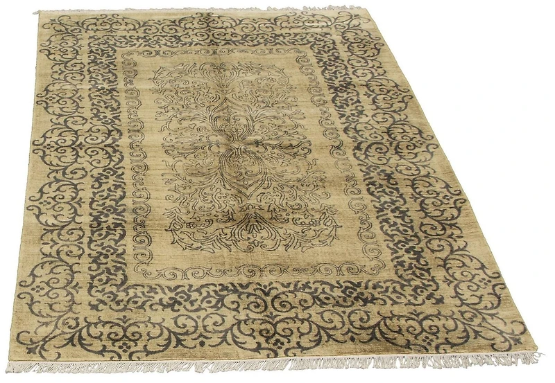 ECARPETGALLERY Tapis Métier Main pour Salon, Salle à Manger et Chambre à Coucher Style décontracté Collection Galleria 5'3" x 7'6" en Brun