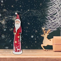 Christmas Led Magnesia Tall Red Santa Figurine