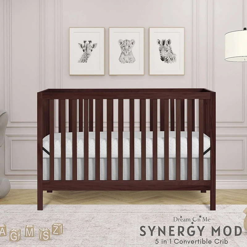 Dream On Me Synergy MOD Crib, Made with Sustainable New Zealand Pinewood, Convertible Crib
