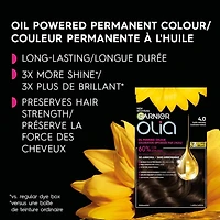 Coloration permanente optimisée par l'huile pour les cheveux sans ammoniaque Olia de Garnier, 1 unité 1 unité