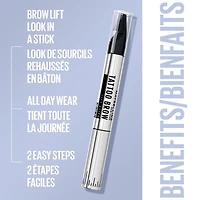 Maybelline New York TattooStudio, Maquillage pour les yeux, Bâton rehausseur de sourcils, Antibavure, Blonde, 1.1 g