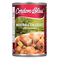 Cordon Bleu Meatballs in Gravy with Vegetables