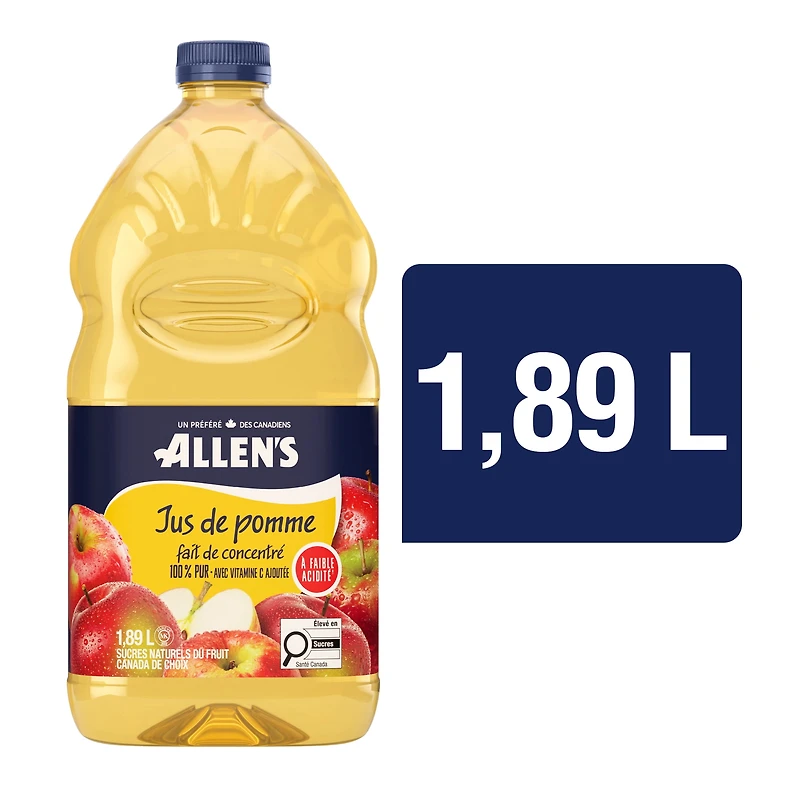 Allen's Pure Apple Juice Low Acid 1.89 L
