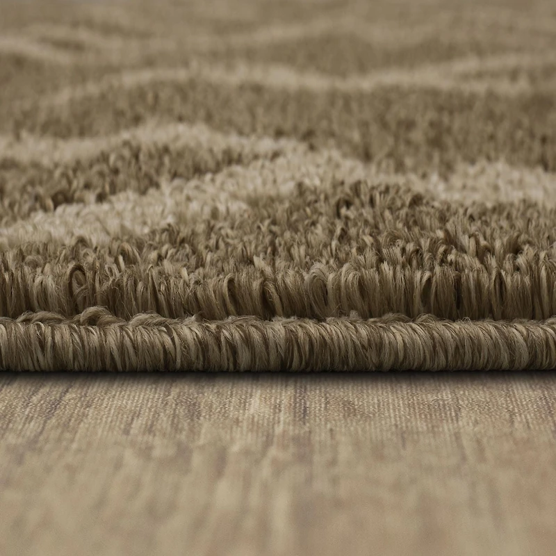 Mohawk Home Lewis Diamond Near Black/Tan Tufted Polyester Area Rug