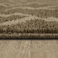 Mohawk Home Lewis Diamond Near Black/Tan Tufted Polyester Area Rug