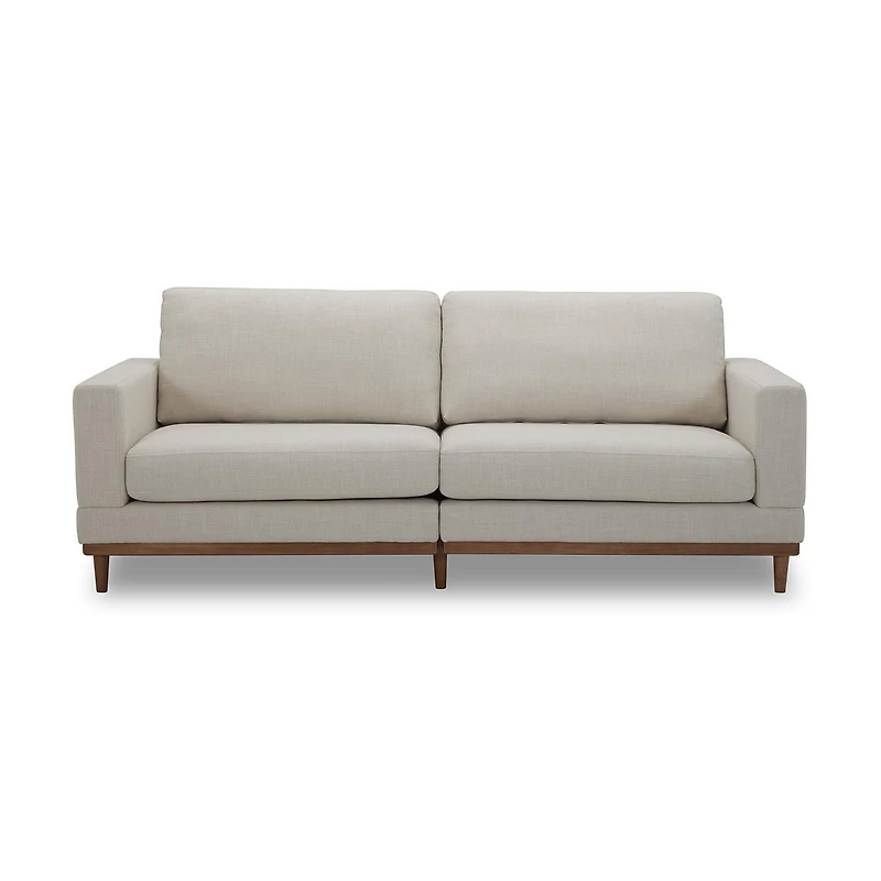Better Homes & Gardens Springwood - Sofa avec cadre en bois de 210 cm, miel clair