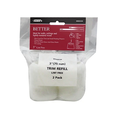 Pintar 3" Trim Roller Refills, Pack of 2