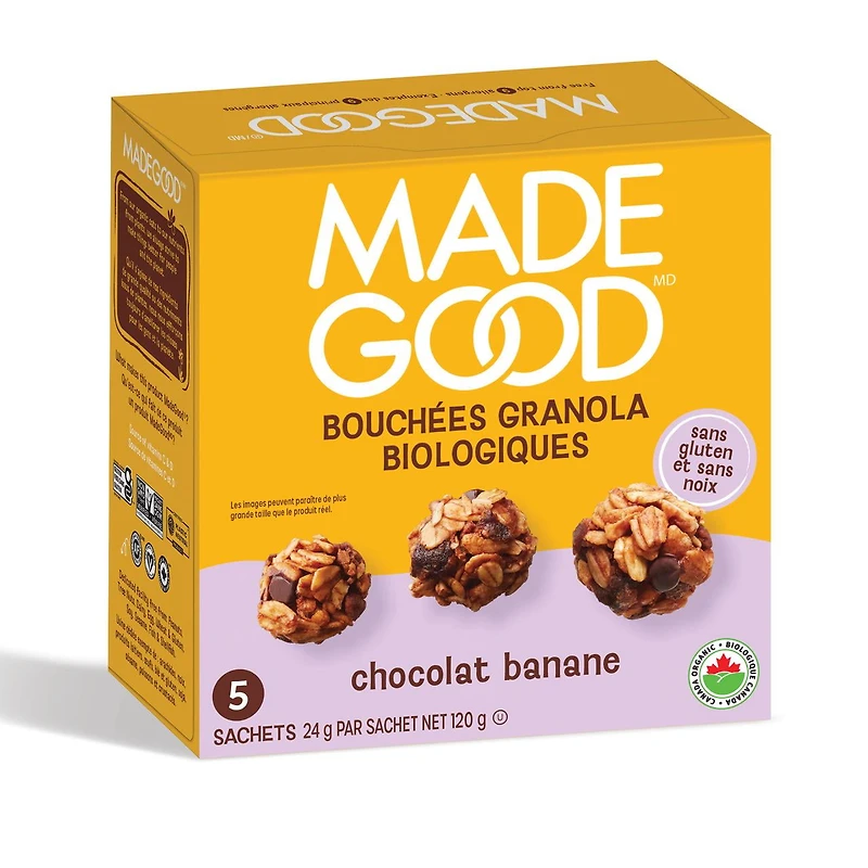 MadeGood Chocolate Banana Granola Minis 5pk, 5 x 24 g