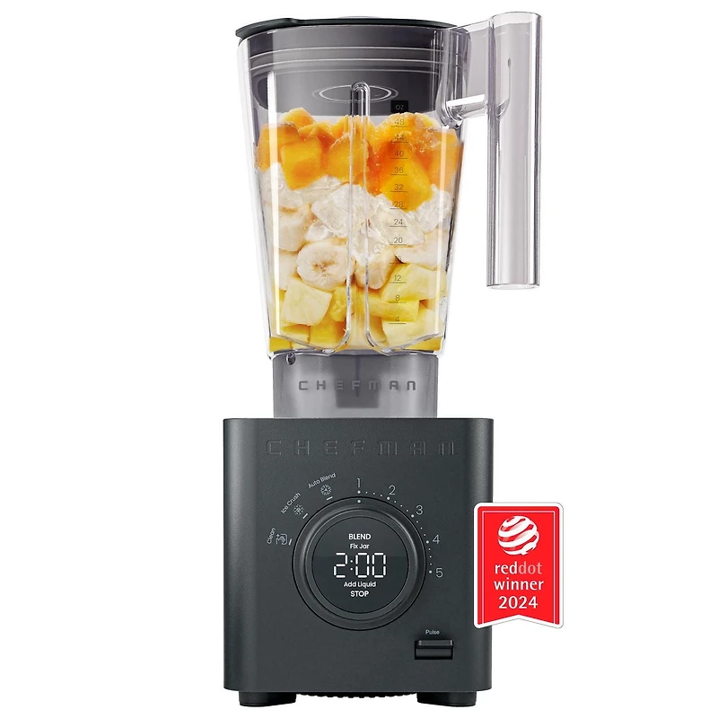 Chefman Obliterator 1380W Professional Blender w/ Auto Blend & 48oz. Tritan Blending Jar – Black, New, 48 oz. Blender