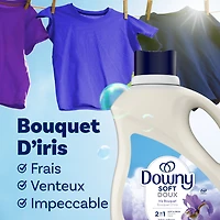 Assouplissant textile liquide Downy DOUX ET FRAIS, parfum Bouquet d’iris, assouplissant textile Downy, assouplissant pour la lessive
