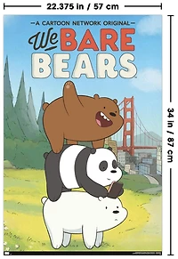We Bare Bears - Key Art Wall Poster, 22.375" x 34"