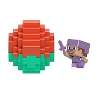 Minecraft-Mini-Mode-Spawn-Egg-with-Surprise-Mini-Figure,-1.5-inch-Collectible-Toy,-Heroic-Steve
