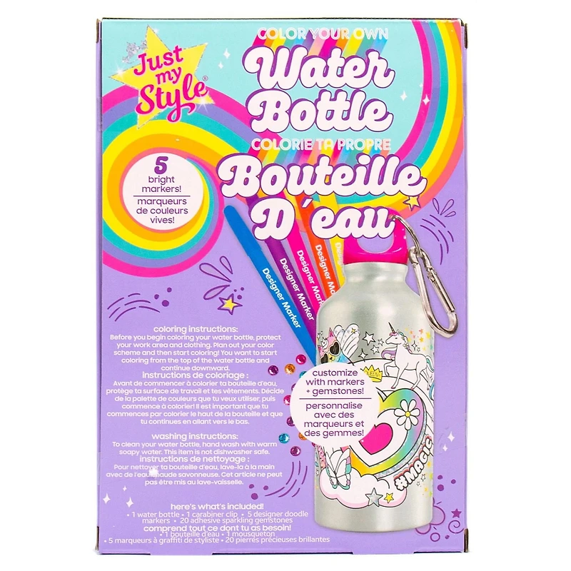 Just My Style Colorie ta Propre Bouteille d’eau 6 ans et plus