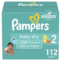 Pampers Baby Dry Diapers, Super Pack, Size NB-6, 120-64 Count