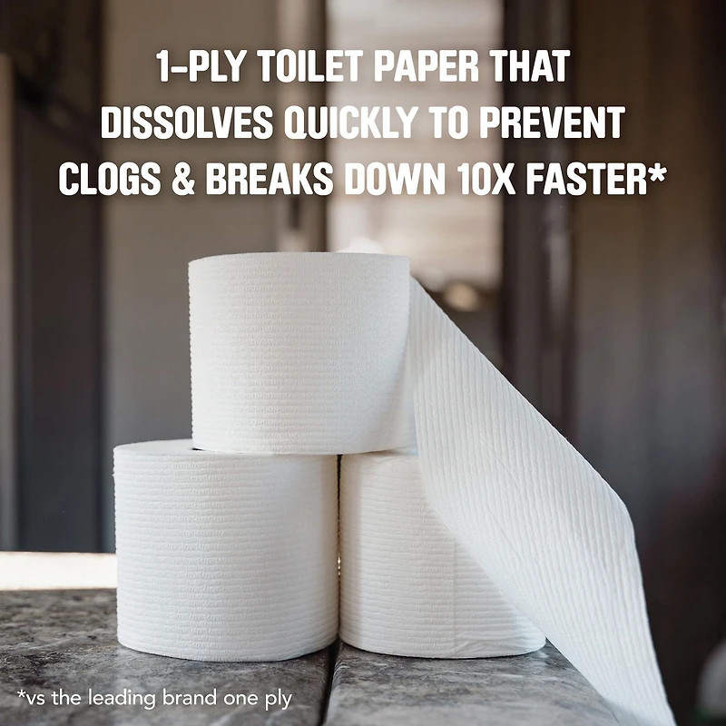 Scott Rapid-Dissolving Toilet Paper for RVs & Boats, 48 Double Rolls