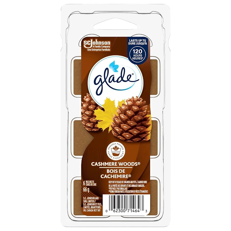 Glade® Cubes de Cire, Bois de Cashmere