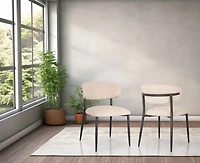 Chaise de salle à manger Tina, ensemble de 2, Beige