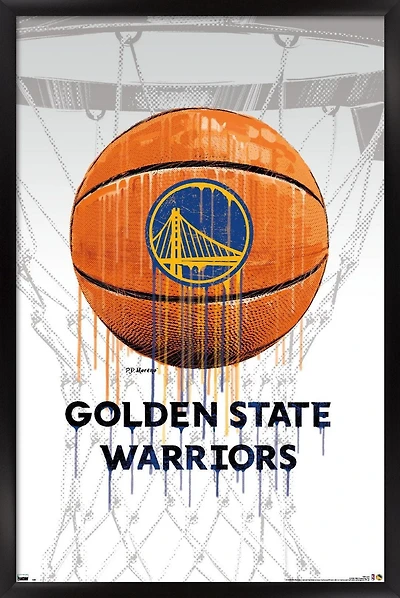 NBA Golden State Warriors - Drip Ball 20 Wall Poster, 22.375" x 34"