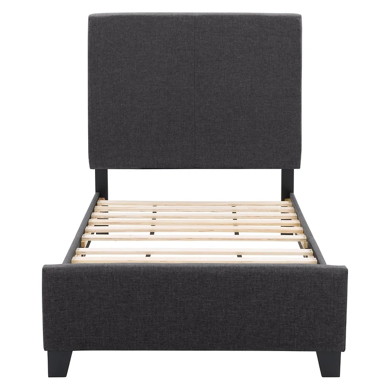 Lit Juniper en tissu noir, simple