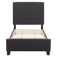 Lit Juniper en tissu noir, simple