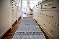 Mirage Novi Cream & Grey 2' x 10' Runner Rug