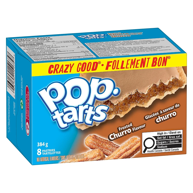 Tartelettes Pop-Tarts® glacées à saveur de churro, 384 g, 8 tartelettes POP TART CHURRO PÂTISSERIES 384GMX12