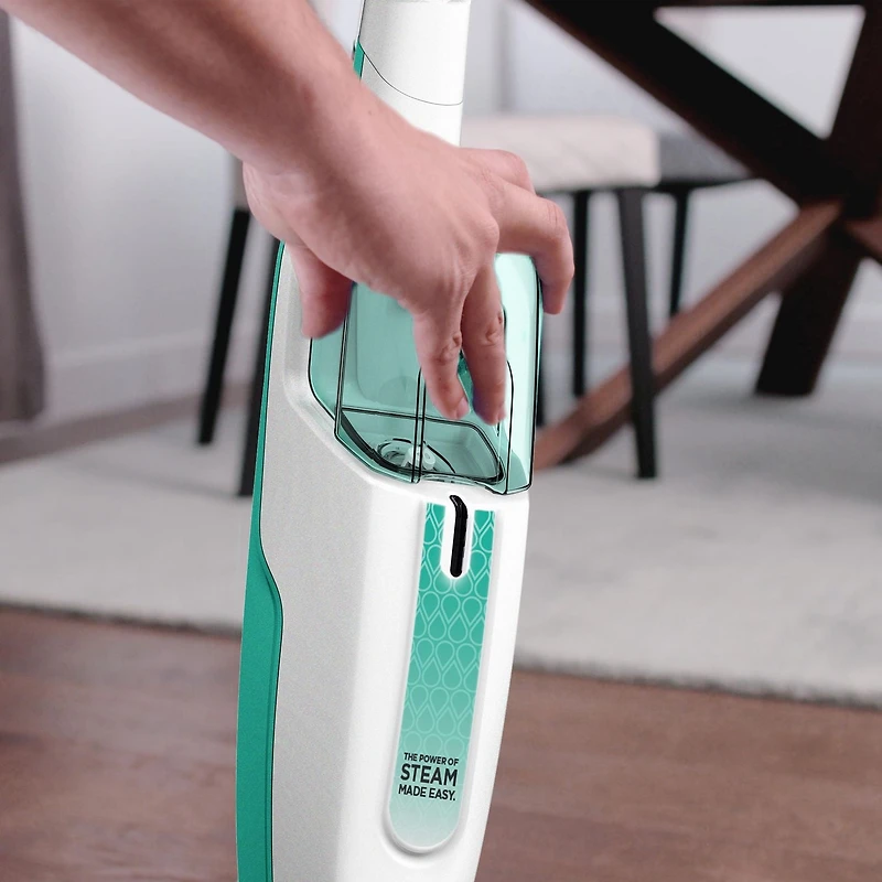 Shark S1000C, Vadrouille à vapeur avec réservoir d'eau amovible, Écume/Blanc, 1050W Désinfecte avec de l'eau