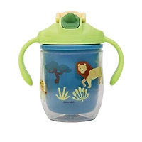 Nûby™ 2-en-1 Gobelet en Plastique Isolé pour Tout-Petit avec Bec & Paille Pondérée 360˚