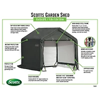 Remise Scotts verte à pignon 6 x 6 x 6 pi