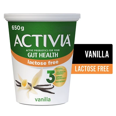 Activia Yogourt probiotique, sans lactose, saveur vanille Activia Sans Lactose Van 650G