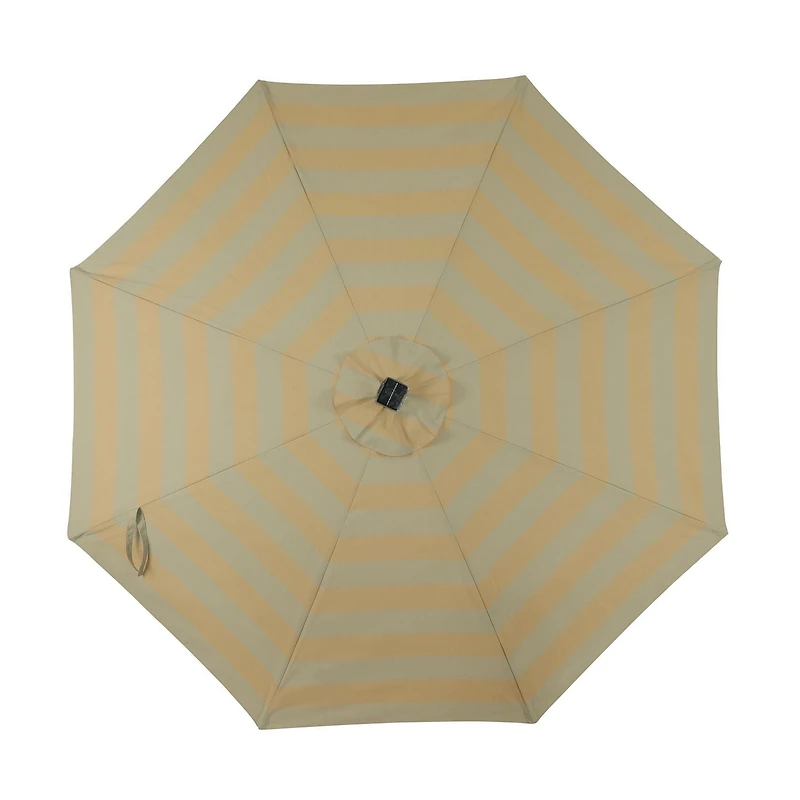 Parasol de marché octogonal Calypso II Fiesta de 11 pieds avec bande led solaire - Breez-Tex