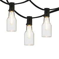 Mainstays 10-count Warm White LED Bottle String Lights - Black Wire, LED String Lights