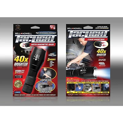 Bell + Howell Taclight Tactical Flashlight with Magnetic Base