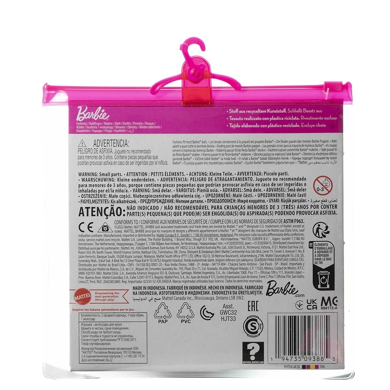 Vêtements Barbie, mode et accessoires sur le thème du pique-nique 2-pack pour poupées Barbie